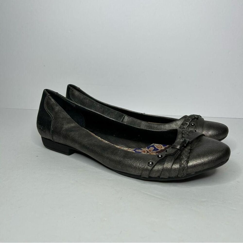 B.O.C Born Grey metallic flats ballet shoes 10 - Picture 2 of 8
